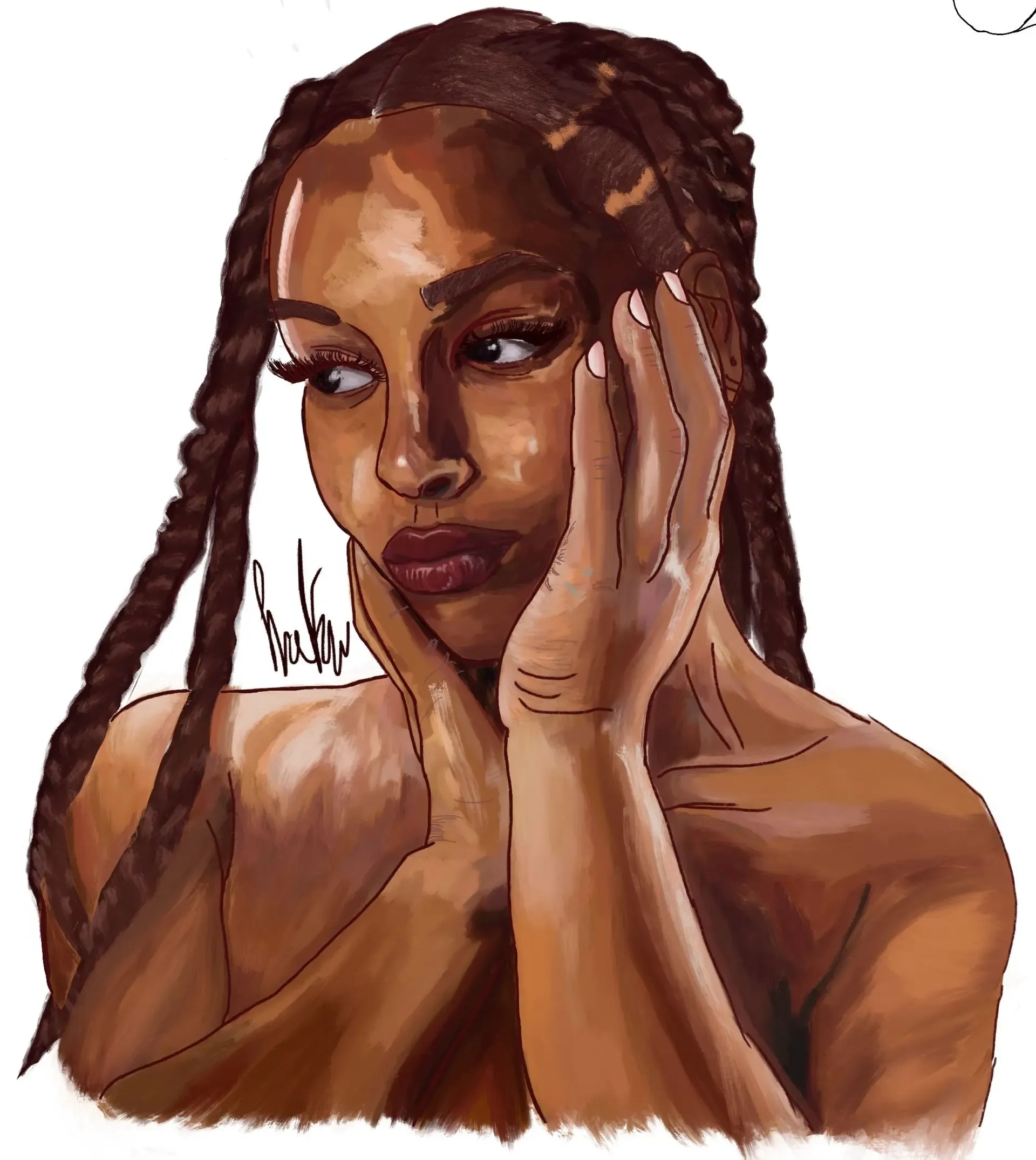Resting Face — illustration by Haku